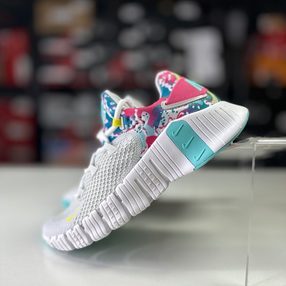 Nike Shoes - Nike Free Metcon 4 Grey Pink Blue 'Graffiti' DQ0304-001 Women's Size 7.5 Shoes
